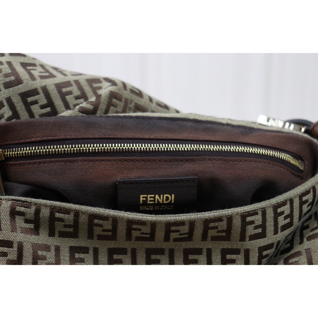 Rank AB ｜ FENDI Zucca Mamma Baguette Shoulder Bag ｜V24060622