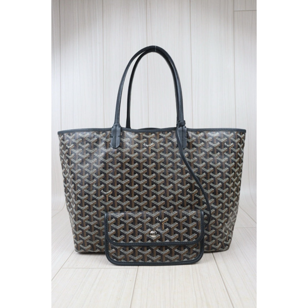 Rank A ｜ Goyard Saint-Louis PM Tote Bag Black｜S24071442