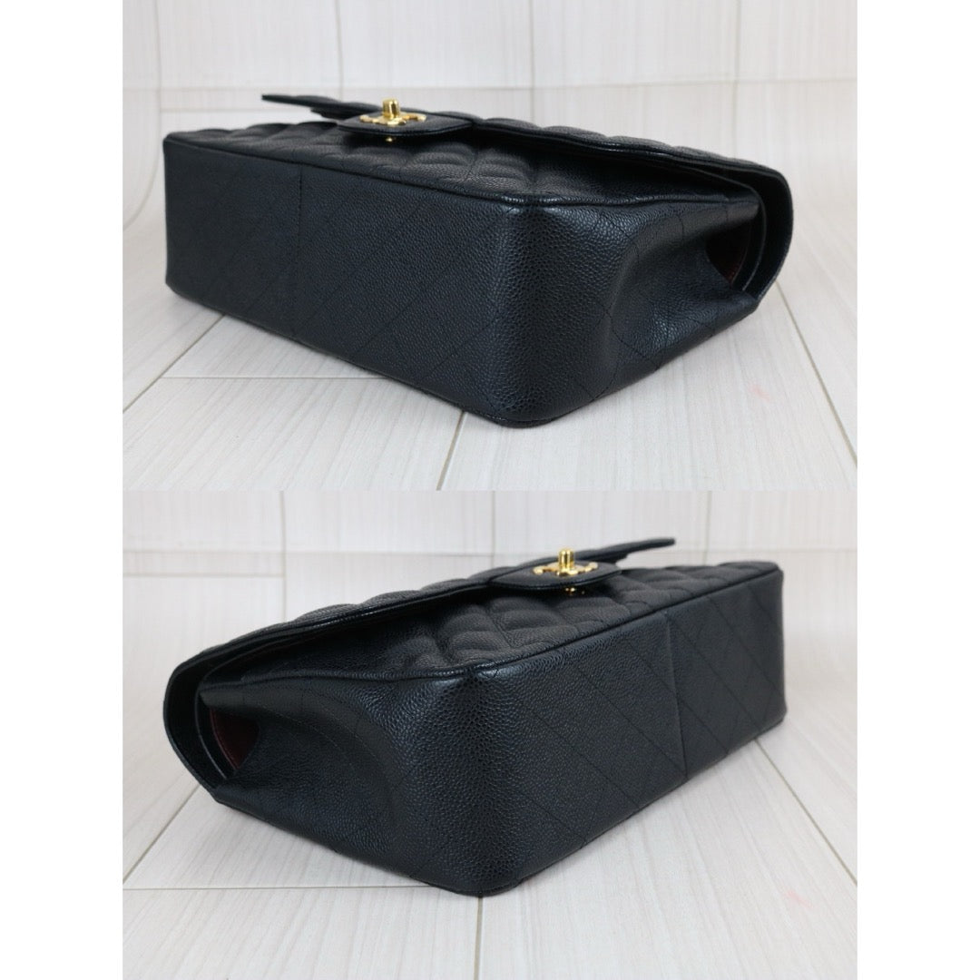 Include Entrupy Certificate of Authenticity｜Very Good ( Rank A)｜ CHANEL Matrasse Chain Caviar Skin Jumbo Black  Made In 2010-2011 Year｜S26080102