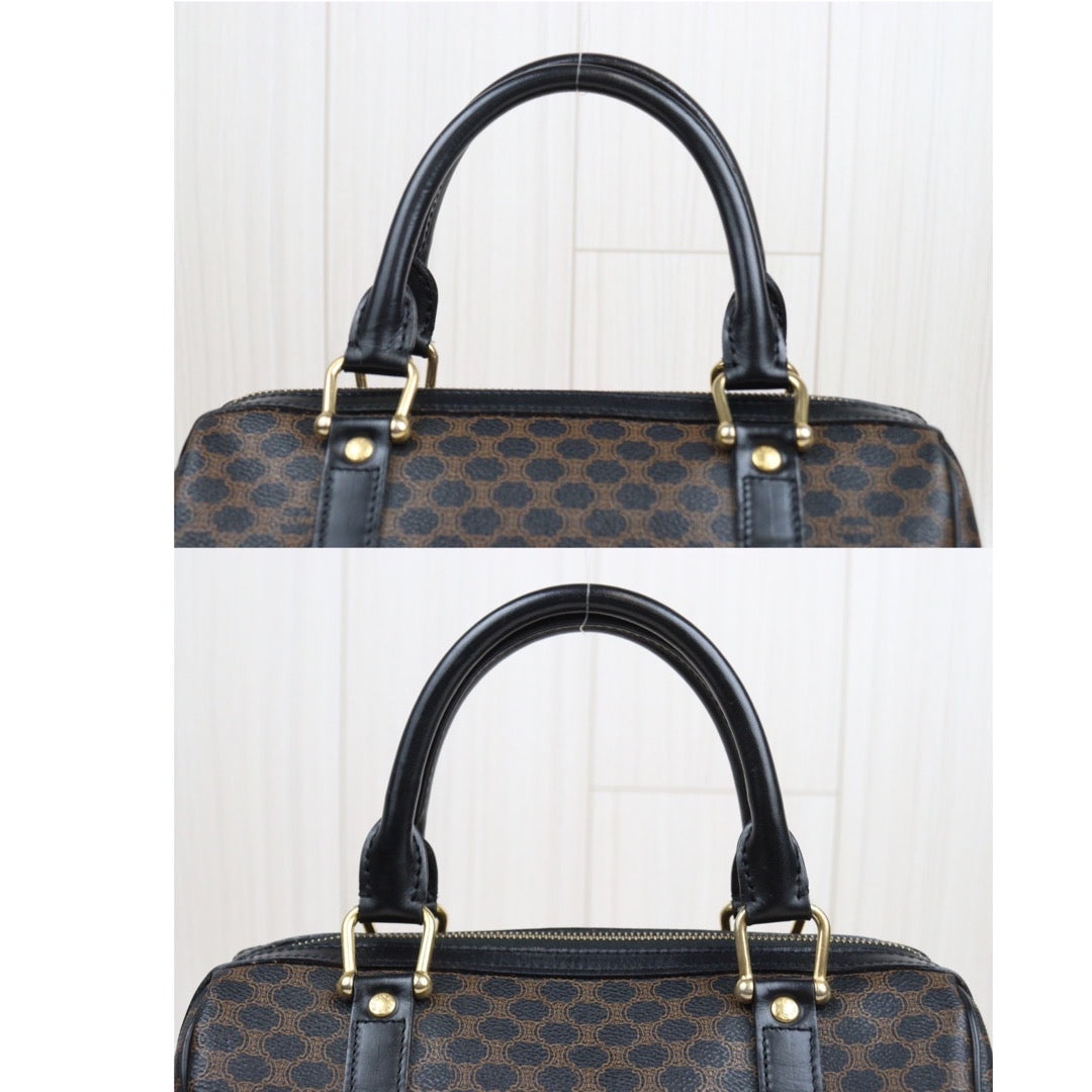 Rank AB ｜ CELINE Macadam Black Poston 25 Bag Hand Bag ｜V23110930