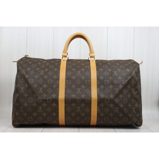 Include Entrupy Certificate of Authenticity｜Good ( Rank AB)｜ Louis Vuitton Monogram Keepall Bandouliere 55 Handbag｜25121902