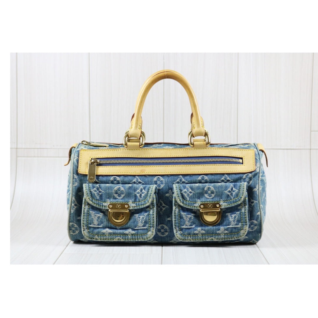 Rank AB ｜  LV Monogram Denim  Handbag   ｜S24040102