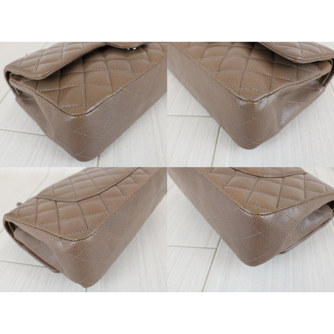 Include Entrupy Certificate of Authenticity｜Very Good ( Rank A)｜CHANEL Caviar Skin Matrasse Chain Double Flap 25 Shoulder Bag Brown Made In 2010~2011Year  ｜S26030802