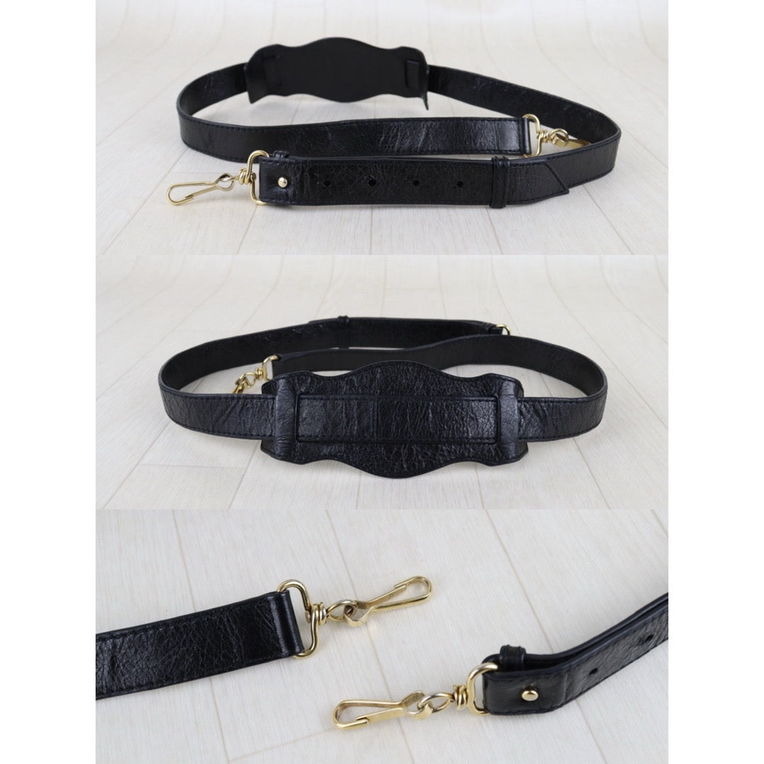 Include Entrupy Certificate of Authenticity｜Good ( Rank AB)｜Balenciaga Oiled Leather Gaint Classic mini city Handbag Shoulder Bag Black｜S26030822