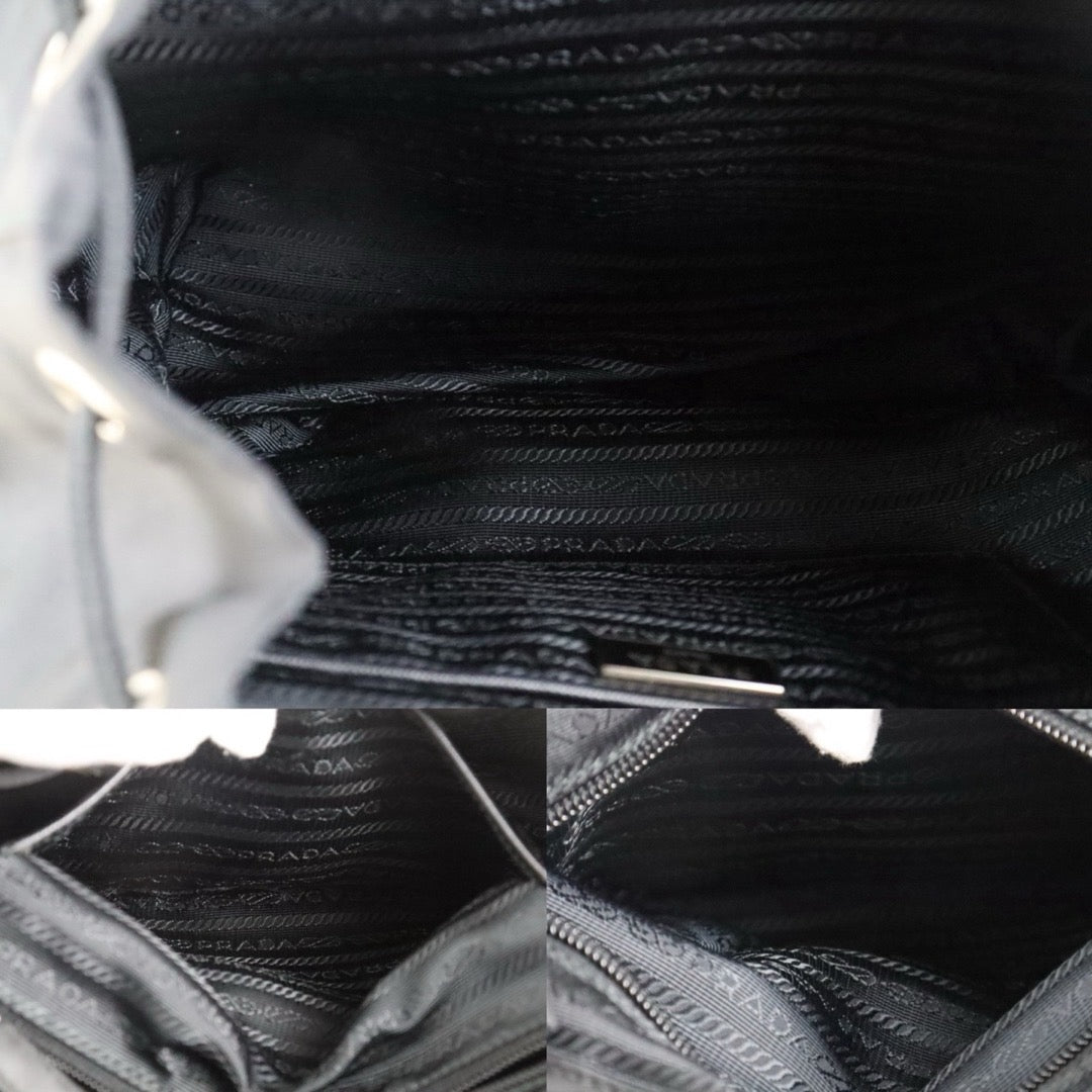 Include Entrupy Certificate of Authenticity｜Very Good ( Rank A) ｜Prada  Nylon Black Backpack Medium New Model｜S26080619