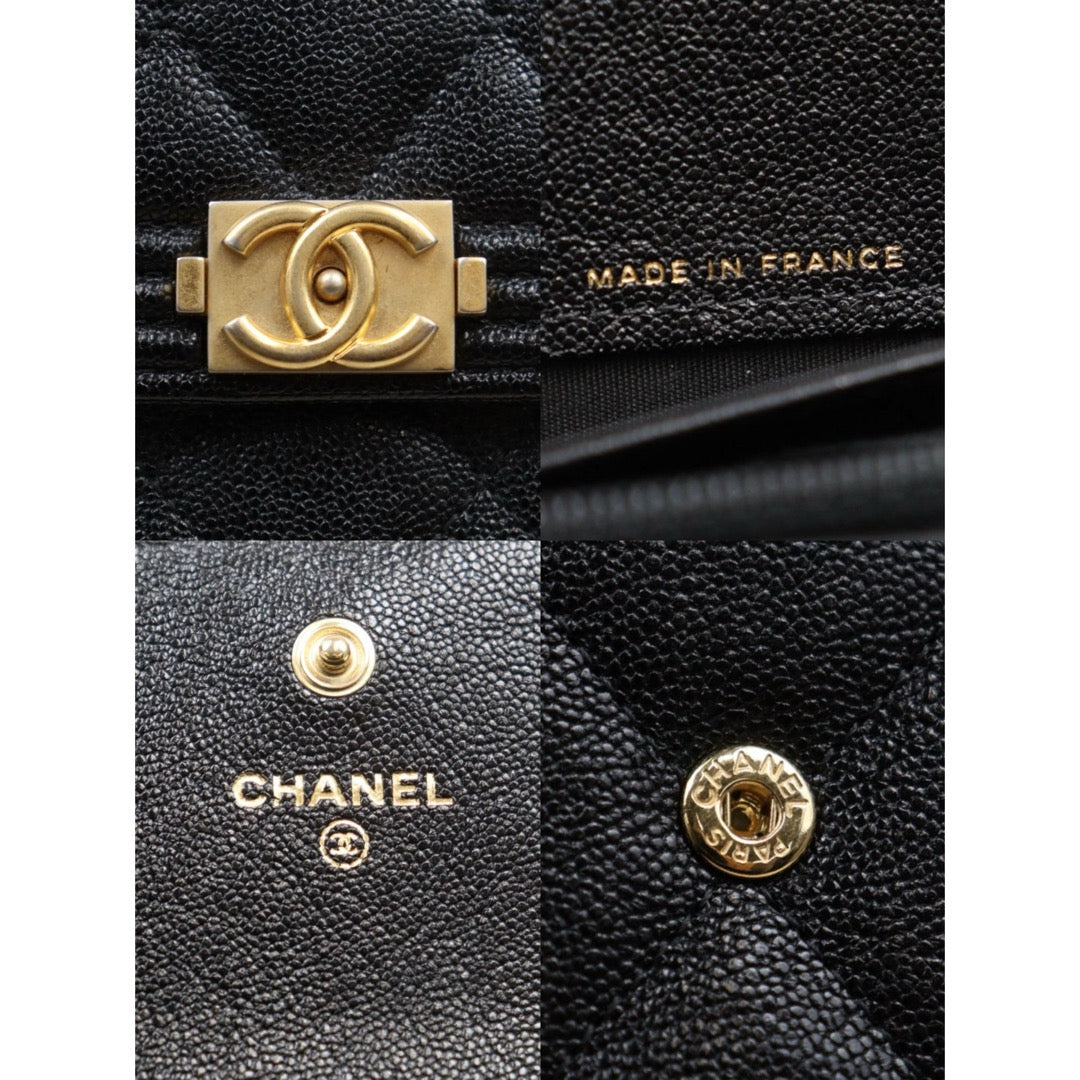 Very Good ( Rank A)｜CHANEL Leboy Caviar Skin Black Long Wallet Made In 2019Year｜25112809