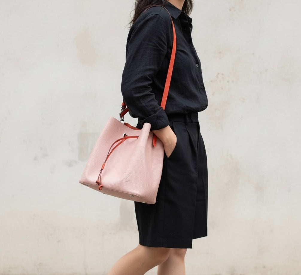 Include Entrupy Certificate of Authenticity｜Very Good ( Rank A)｜ Louis Vuitton Monogram Epi Neo Noe BB Handbag Shoulder Bag Pink IC Chips Model｜S26060124