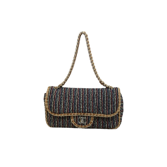 Very Good ( Rank A)｜ CHANEL Tweed Weave Single Flap 30 Shoulder Bag Made in 2010-2011Year｜Y25112506