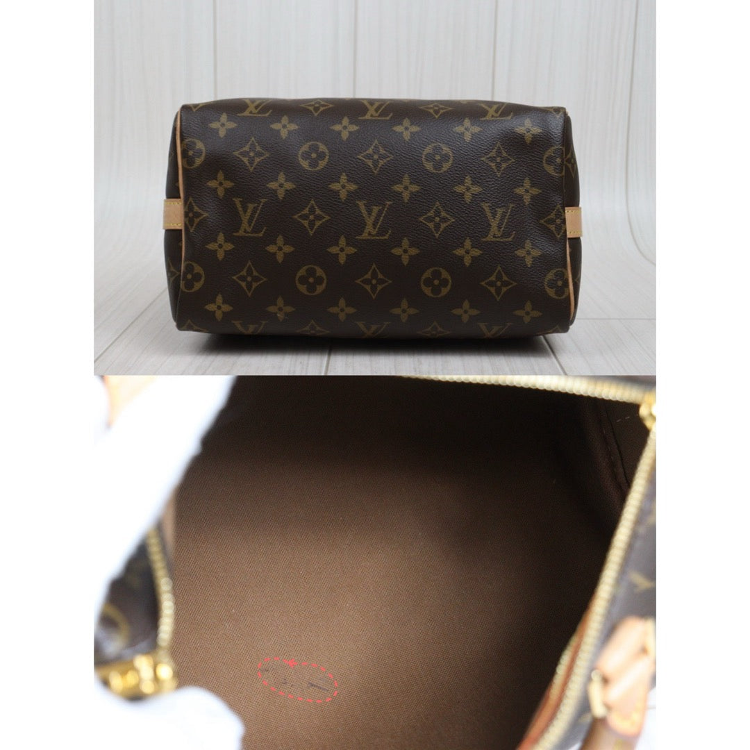 Include Entrupy Certificate of Authenticity｜Good ( Rank AB) ｜ Louis Vuitton Monogram Speedy 25 Hand Bag With Shoulder Strap IC Chips Model｜26032702