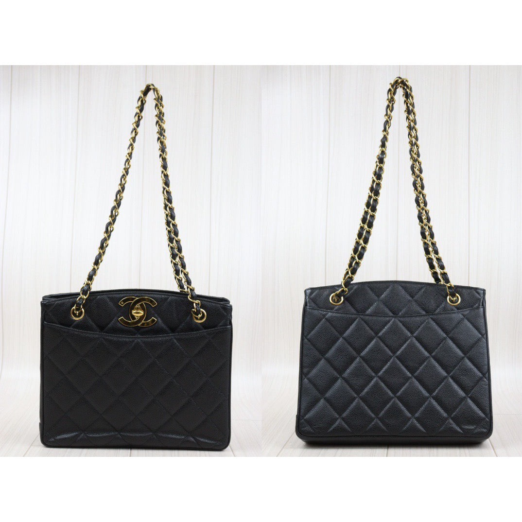 Very Good ( Rank A) ｜CHANEL Vintage Caviar Skin Shoulder Bag Made in 1994-1996 Year｜24032211