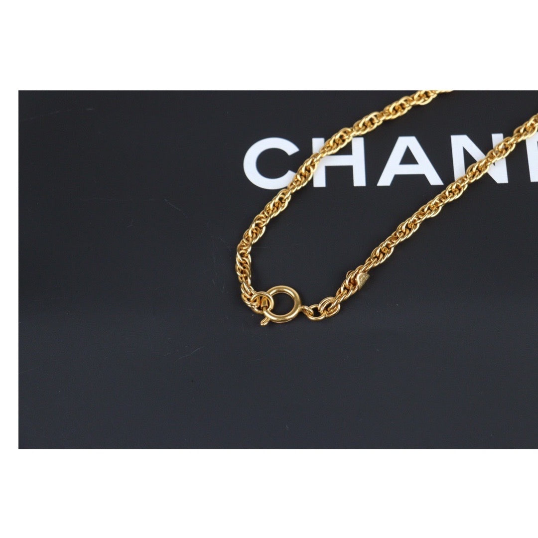 Rank A ｜  CHANEL Vintage Coco Mark Necklace Gold Made In 1993 Year｜23110213