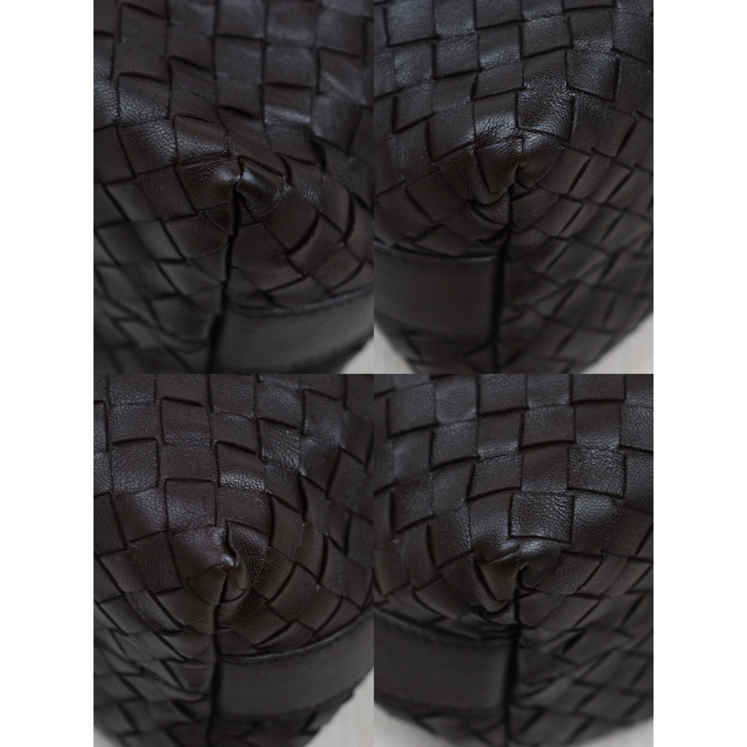 Good ( Rank AB)｜ Bottega Veneta Lamb Skin  Braid HandBag Brown｜25052910