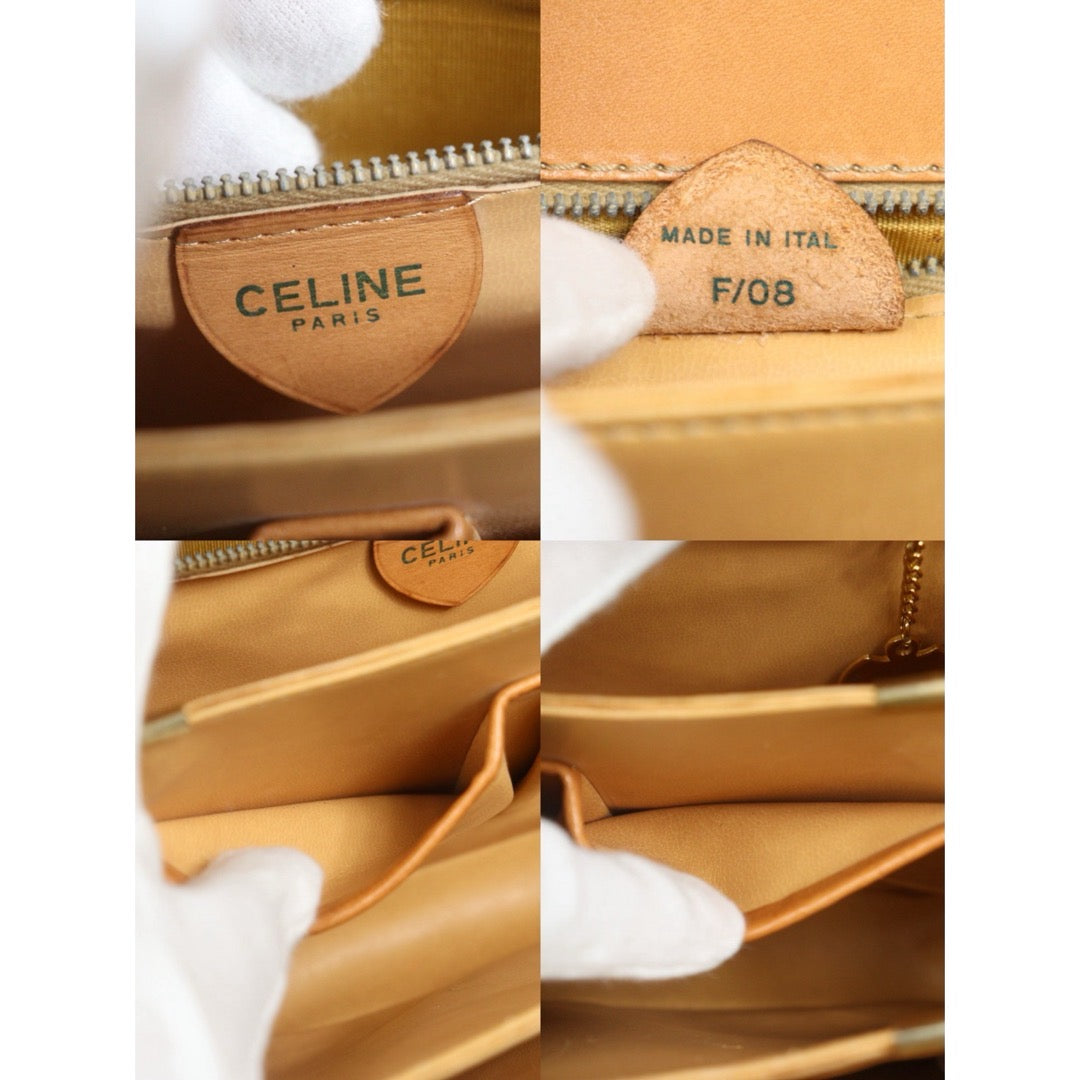 Include Entrupy Certificate of Authenticity｜Good ( Rank AB) ｜CELINE Macadam Canvas Horse Carriage Shoulder Bag｜26082009