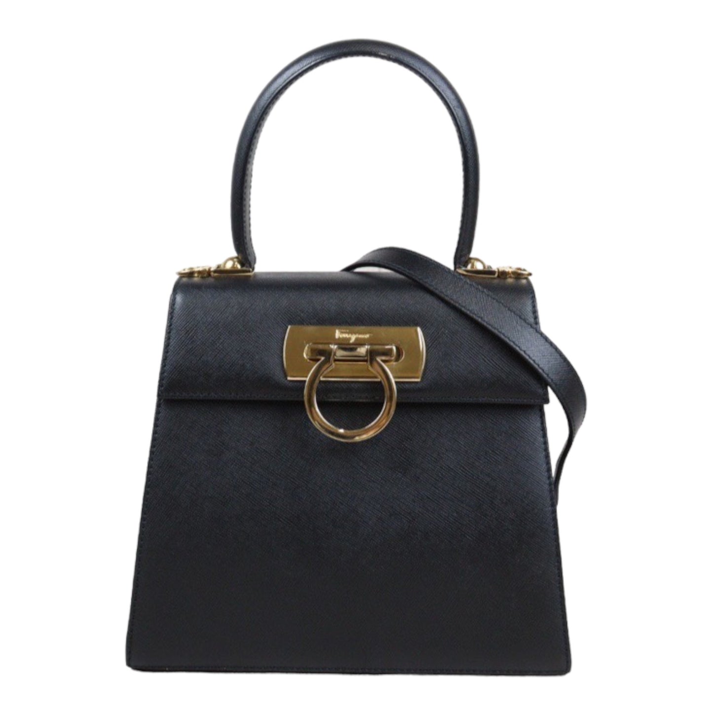 Rank A  ｜Ferragamo Gancini 2WAY Handbag  Shoulder Bag｜23122121