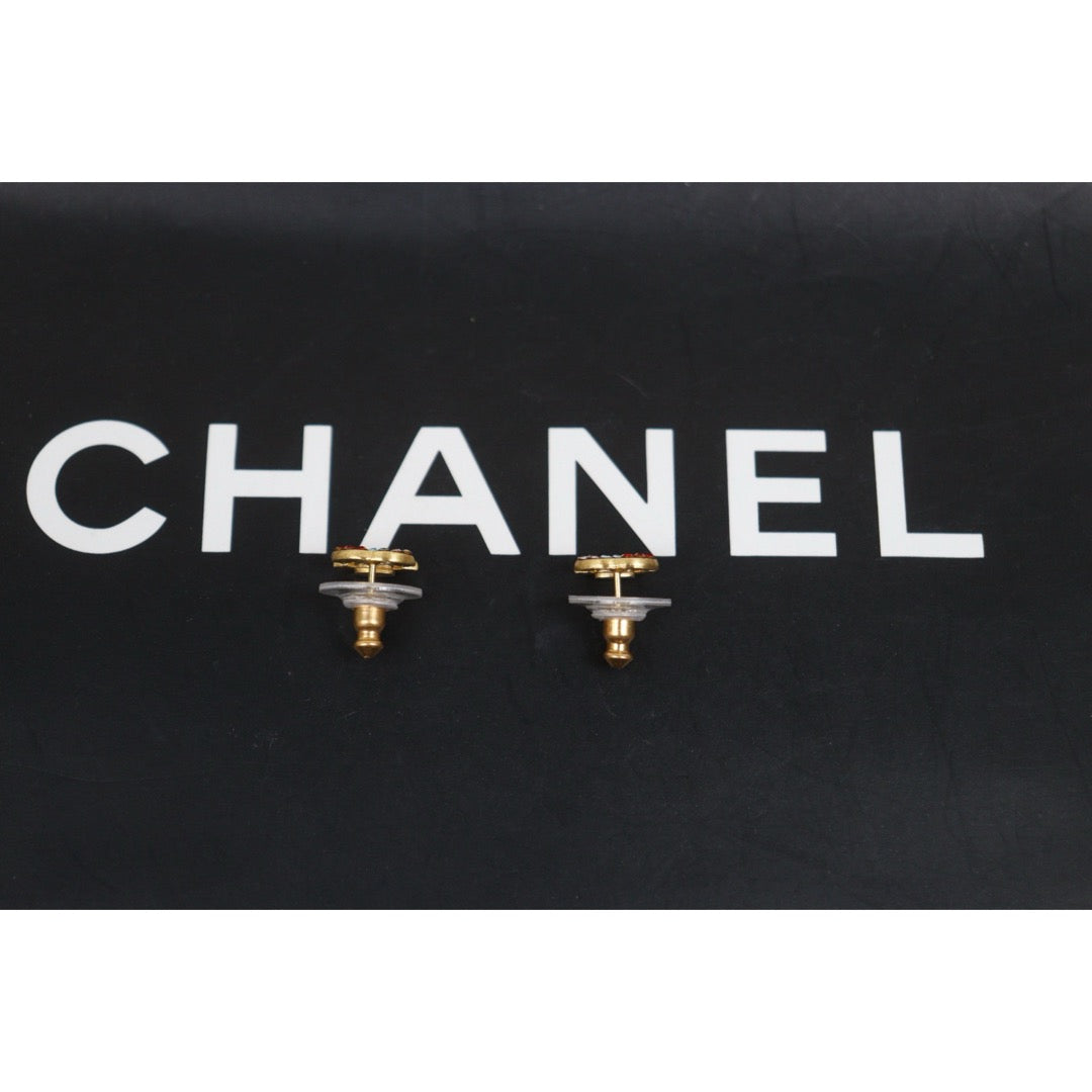 Very Good ( Rank A) ｜ CHANEL 03C Coco Mark  Color Rhinestone  Earrings Made In 2003Year｜26020610