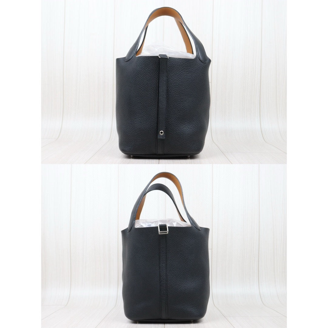 Very Good ( Rank A)｜ Hermes Picotin Lock 22 TC Leather HandBag A Stamp Black｜W24100604