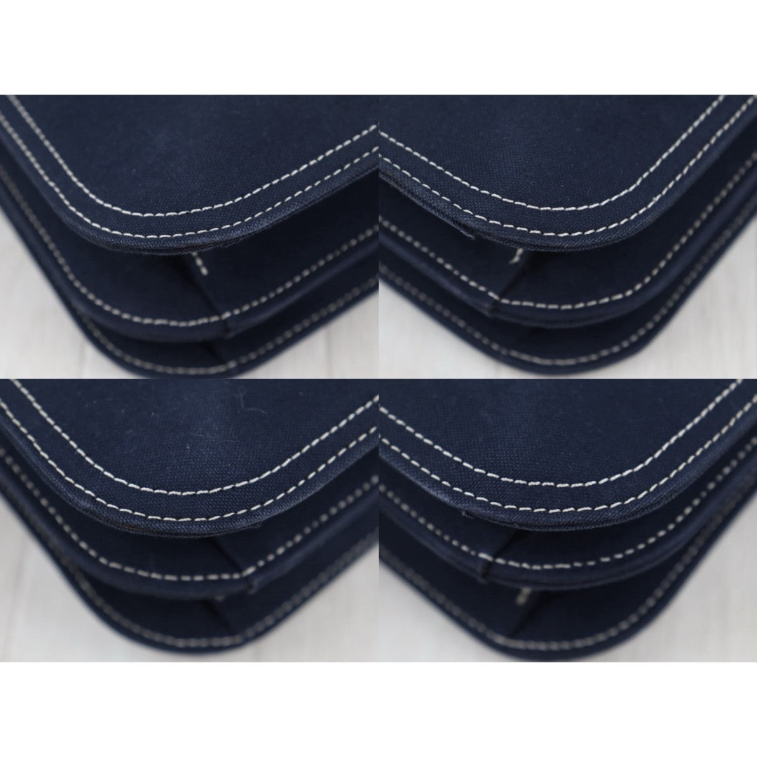 Include Entrupy Certificate of Authenticity｜Good ( Rank AB) ｜ FENDI Denim Baguette Enamel Clasp Shoulder Bag Blue｜S26072525