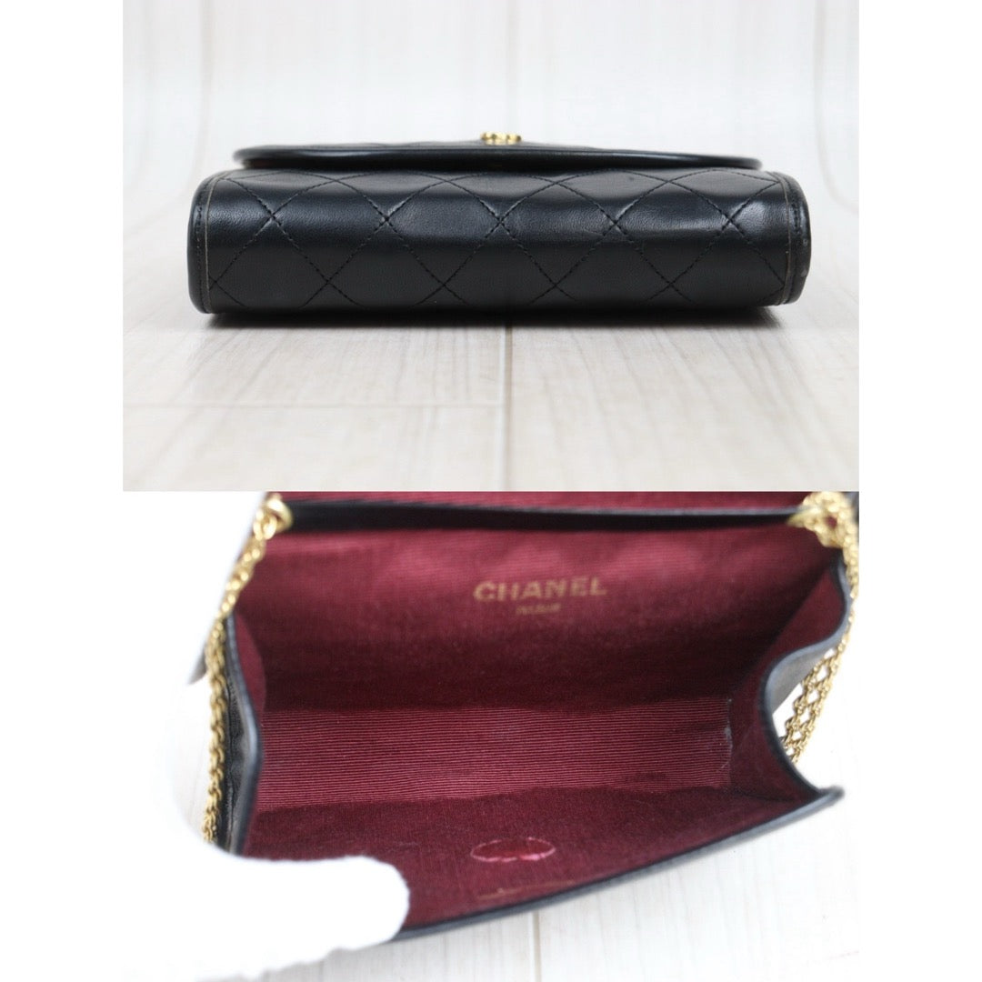 Very Good ( Rank A)｜ CHANEL Mini Coco Mark  Lambskin Matrasse Chain Shoulder Bag ｜25120617