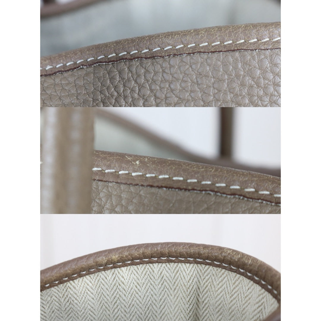 Good ( Rank AB)｜ HERMES Garden Party PM Taurillon Gray Handbag ◽︎O Stamp Made in 2011 Year ｜W25091101