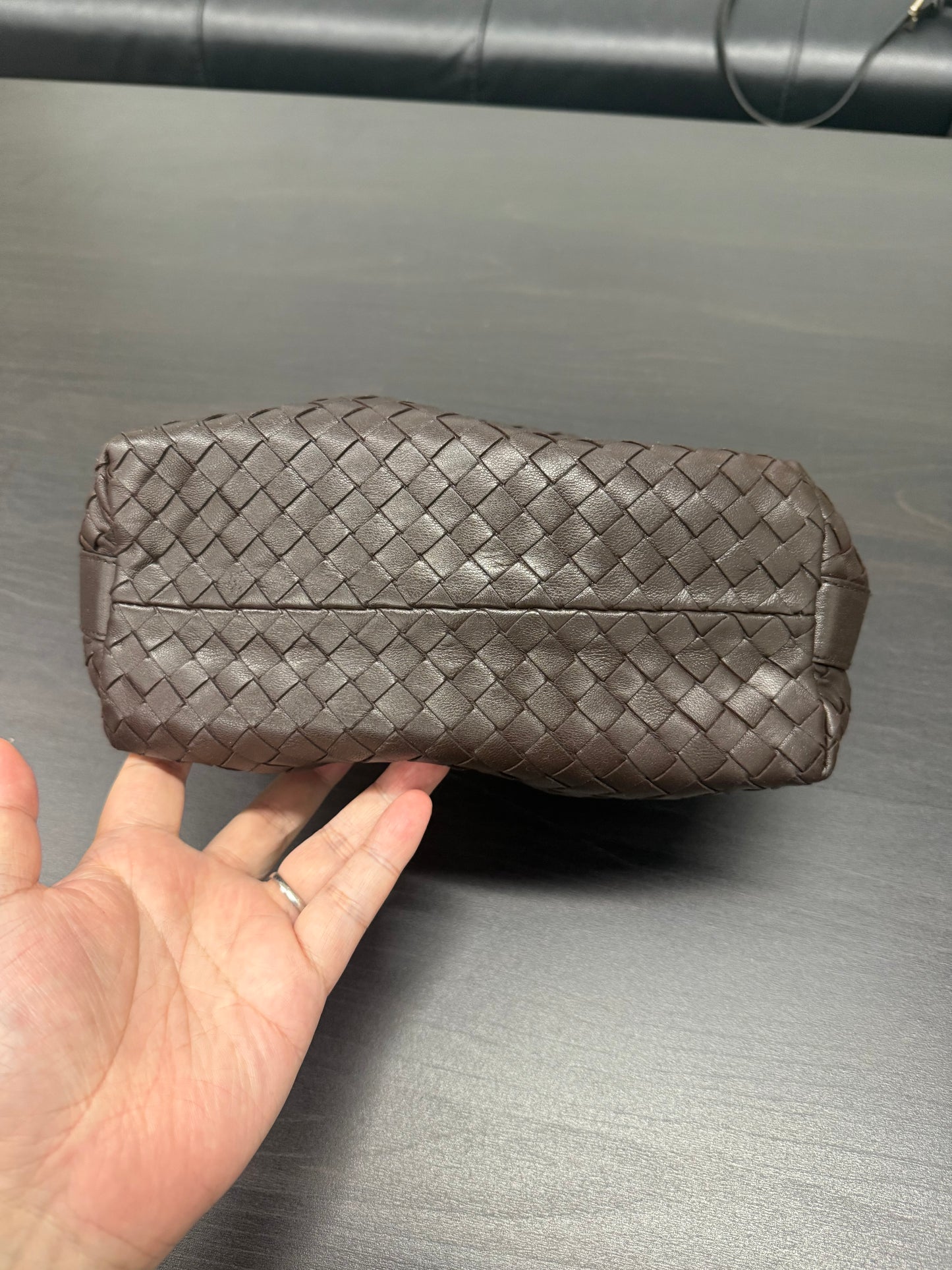 First installment 1/3｜Good ( Rank AB)｜ Bottega Veneta Lamb Skin  Braid HandBag Brown