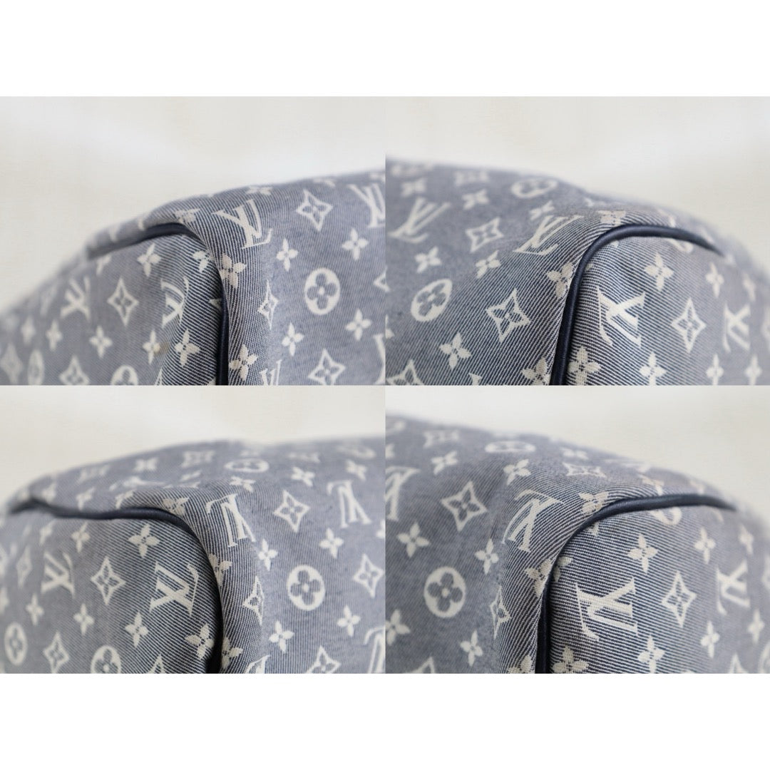 Good ( Rank AB)｜ LV Denim Monogram Speedy 30 Hand Bag Shoulder Bag｜S25052703