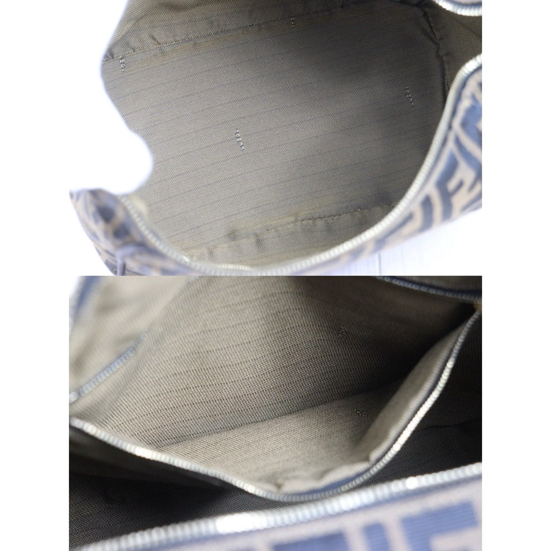 Include Entrupy Certificate of Authenticity｜Good ( Rank AB)｜ FENDI Zucca  GM Vanity Pouch｜26100804