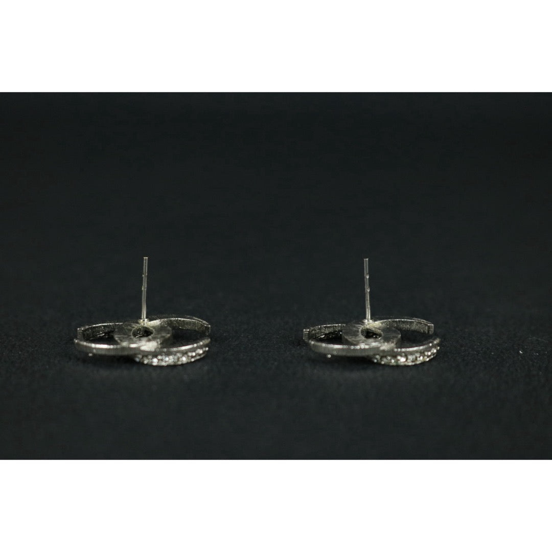 Include Authentic Detective Certificate of Authenticity｜Very Good ( Rank A) ｜CHANEL B15C COCO Mark Rhinestone Earrings Made In 2015Year｜S26061004