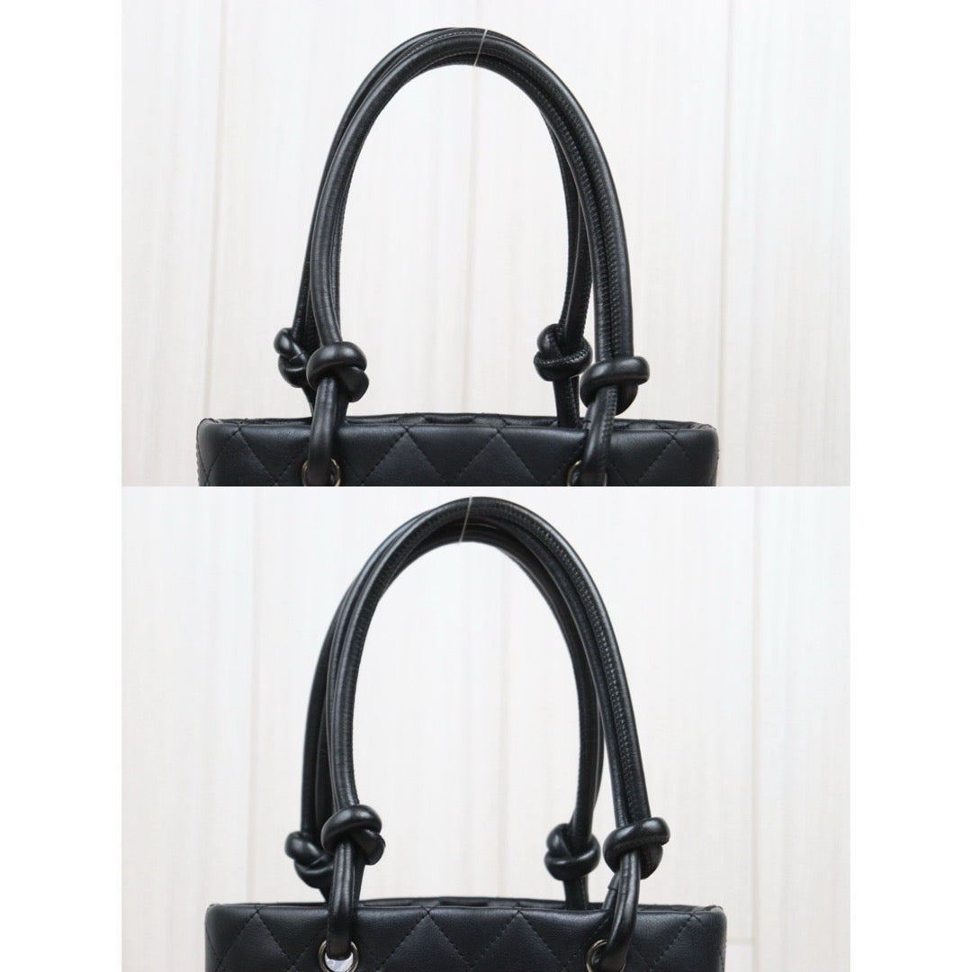 Good ( Rank AB)｜ CHANEL Cambon Line Calf Leather Mini Tote Bag Made In 2004-2005Year｜25111306