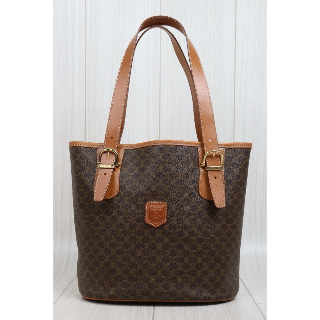 Include Entrupy Certificate of Authenticity｜Very Good ( Rank A) ｜CELINE Macadam Tote Bag  ｜26031906