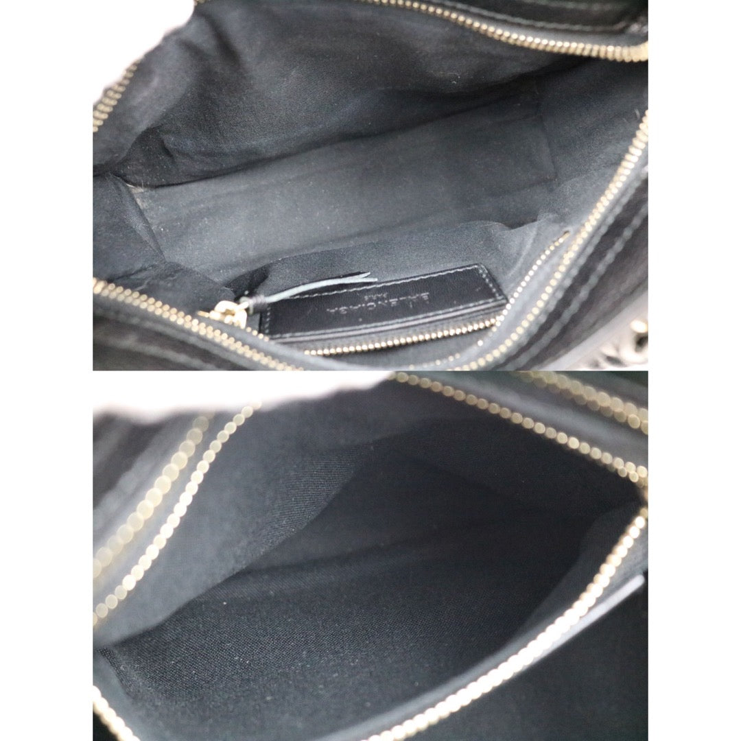 Include Entrupy Certificate of Authenticity｜Very Good ( Rank A)｜Balenciaga Chevre Leather Gaint Classic Metallic Edge City Mini Black HandBag Shoulder Bag ｜X26092111