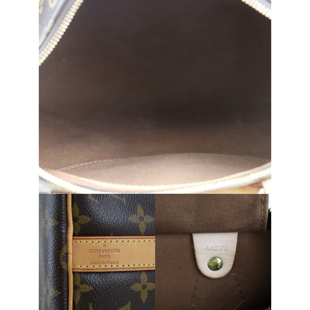 Include Entrupy Certificate of Authenticity｜Good ( Rank AB) ｜ Louis Vuitton Monogram Speedy 30 Hand Bag With Shoulder Strap｜S26072543