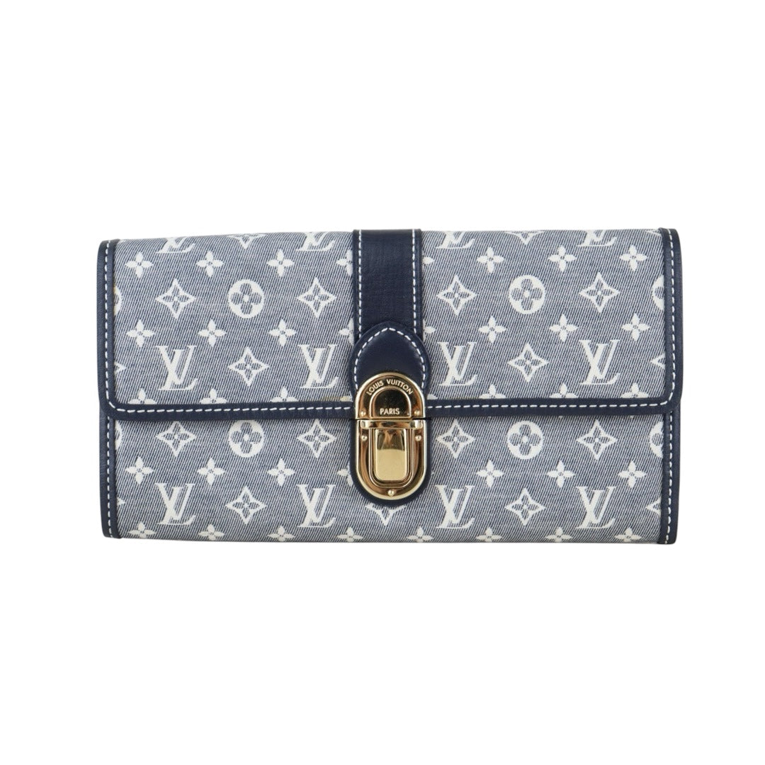 Include Entrupy Certificate of Authenticity｜Very Good ( Rank A)｜ Louis Vuitton Monogram Ldylle Portefeuille Sarah Long Wallet Encre｜Z26091509