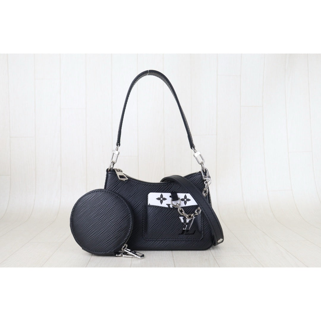 Include Entrupy Certificate of Authenticity｜Very Good ( Rank A)｜  Louis Vuitton Epi  Marellini Black ShoulderBag IC Chips Model｜S26051509