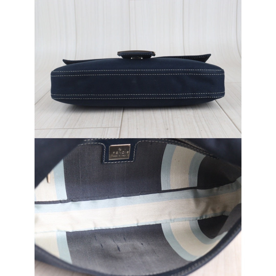 Rank A ｜  FENDI Denim Baguette Shoulder Bag  ｜23090906