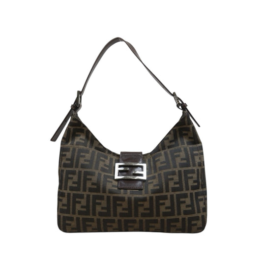 Include Entrupy Certificate of Authenticity｜Good ( Rank AB)｜ FENDI Zucca Mamma Shoulder Bag ｜26031916