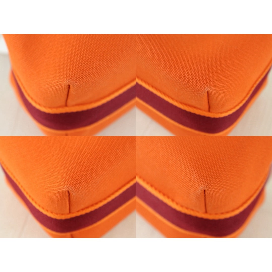 Very Good ( Rank A) ｜ HERMES Bride-A-Brac Canvas Orange Handbag ｜S25103004