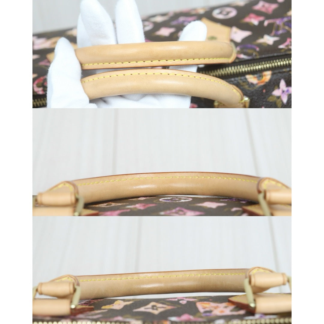 Include Entrupy Certificate of Authenticity｜Very Good ( Rank A)｜ Louis Vuitton Monogram Watercolor Speedy 35 Hand Bag Limited Edition｜S26080609