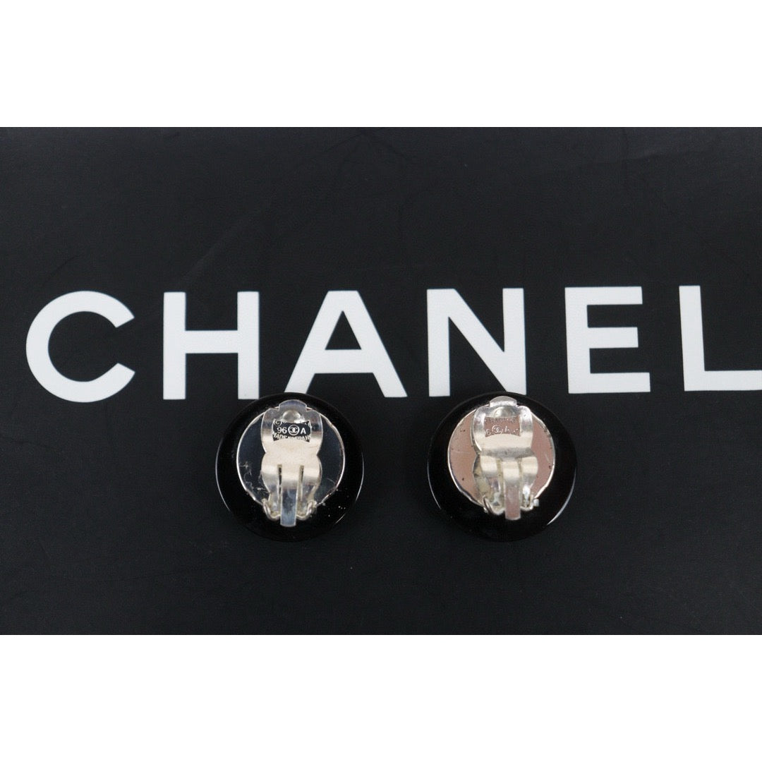 Very Good ( Rank A) ｜CHANEL Vintage Silver COCO Mark Diamond Earrings ｜V24111226