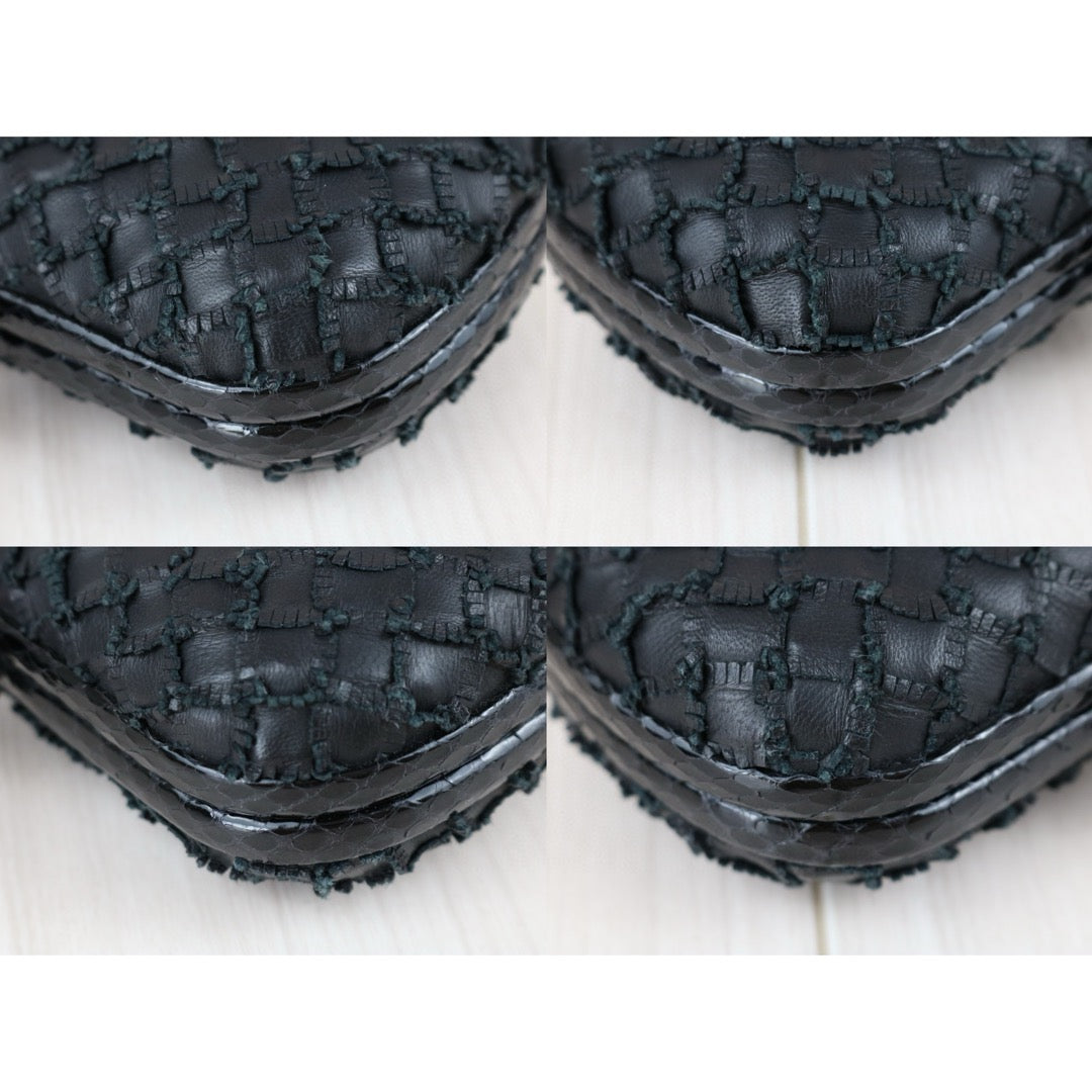 Very Good ( Rank A)｜  Bottega Veneta  Snakeskin Braid Knot Clutch Bag ｜X25042313