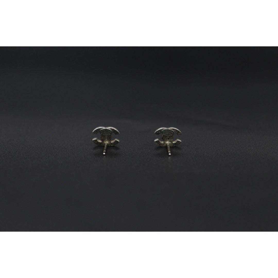 Good ( Rank AB)｜CHANEL Mini COCO Mark Rhinestone Earrings Made In 2014 Year｜V24122608