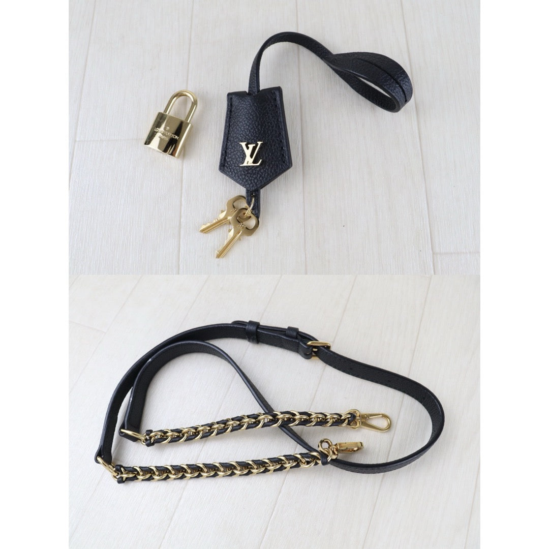 Include Entrupy Certificate of Authenticity｜Very Good ( Rank A) ｜Louis Vuitton Monogram Empreinte Leather vanity PM Hand Bag With Shoulder Strap｜S26090718