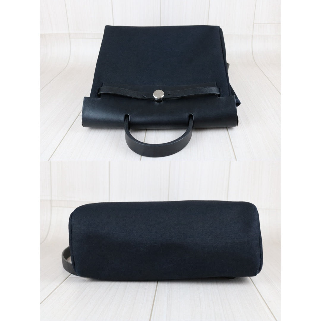 Include Entrupy Certificate of Authenticity｜Good ( Rank AB)｜ HERMES Black Herbag A Dos Zip Retoume Backbag □G Stamp Made in 2003Year｜Y26051527