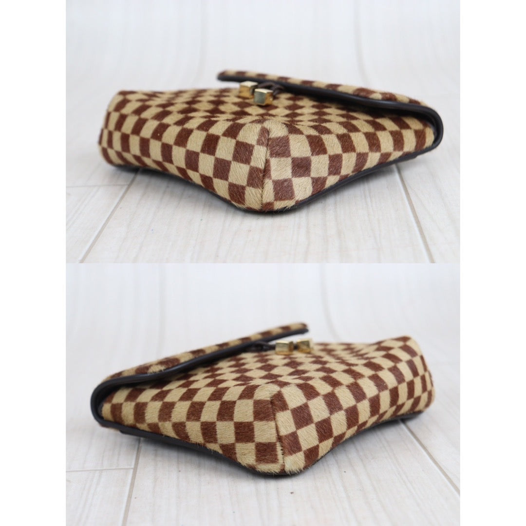 Rank A ｜ LV Gazelle Damier Sauvage Halaco Shoulder Bag Brown ｜23101303