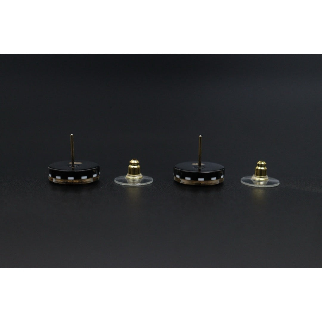Include Authentic Detective Certificate of Authenticity｜Very Good ( Rank A) ｜CHANEL D23C COCO Mark  Black Acrylic Rhinestone Earrings Made In 2023Year｜S26031007