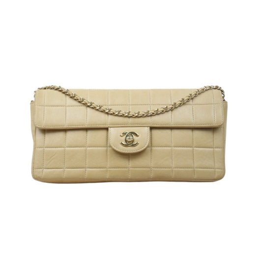 Good ( Rank AB)｜ CHANEL  Lambskin Shoulder Bag Beige Made In 2002～2003 Year｜24101906