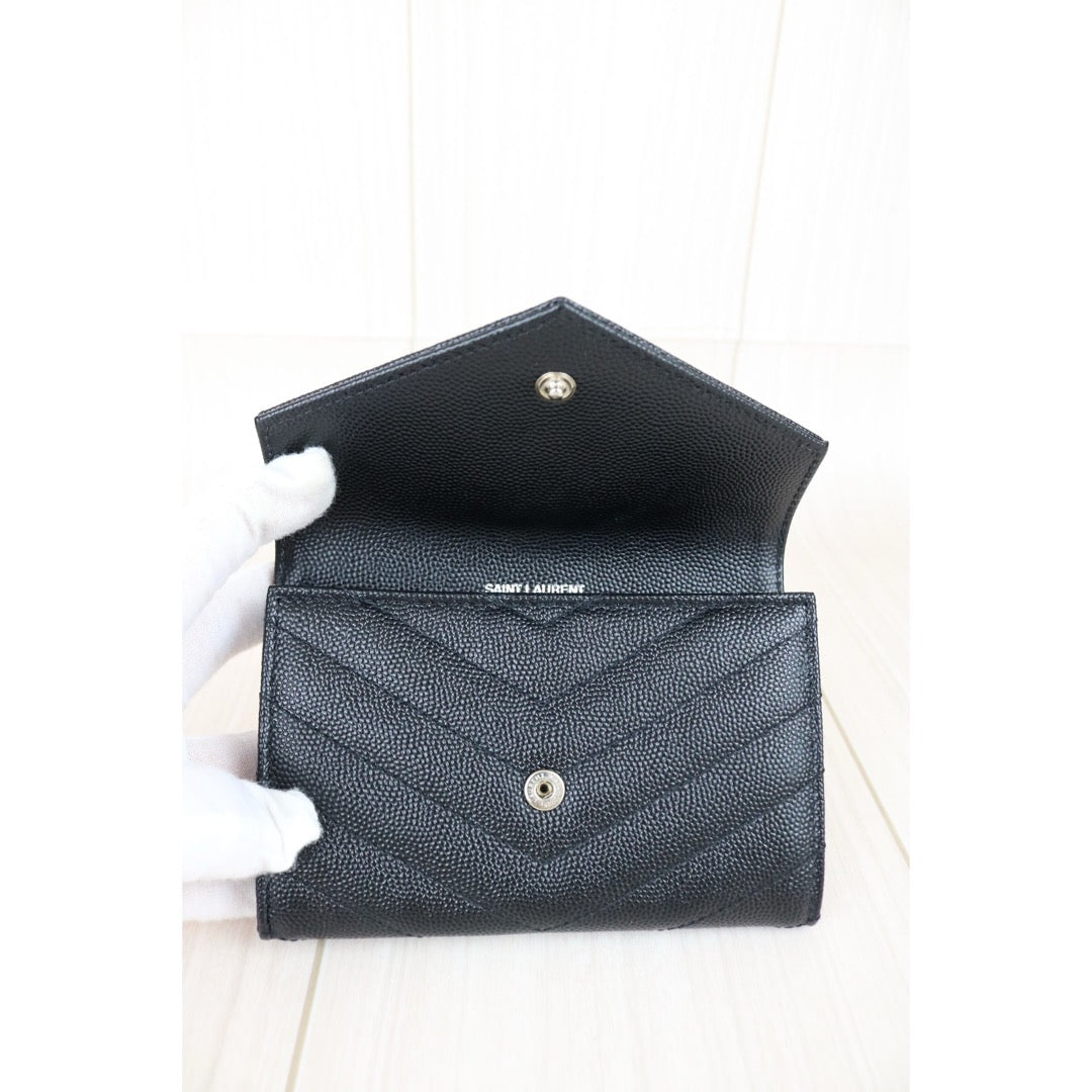 Include Entrupy Certificate of Authenticity｜Excellent（Rank SA）｜  Saint Laurent YSL Caviar Skin Calf Leather  Card Black｜S26042507