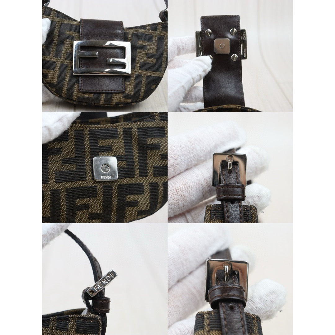 Very Good ( Rank A)｜ FENDI Zucca Mini Croissant Pouch ｜W24120907