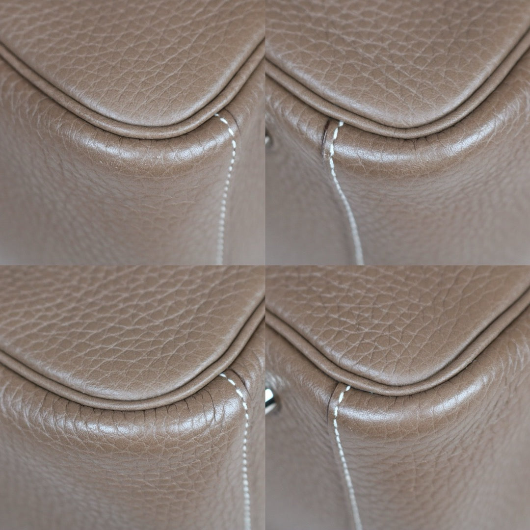 Very Good ( Rank A)｜ Hermes Lindy 30 TC Leather Silver Hardware Shoulder Bag X stamp  ｜S24072105