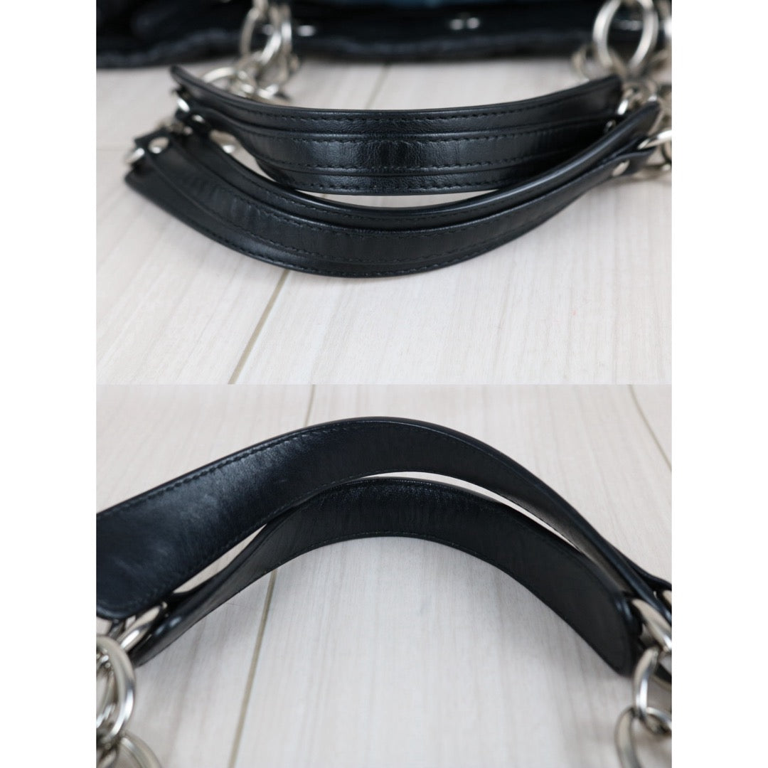 Include Entrupy Certificate of Authenticity｜Good ( Rank AB)｜  Dior Lamb Skin Large Lady Dior Tote Bag Black ｜S26053001