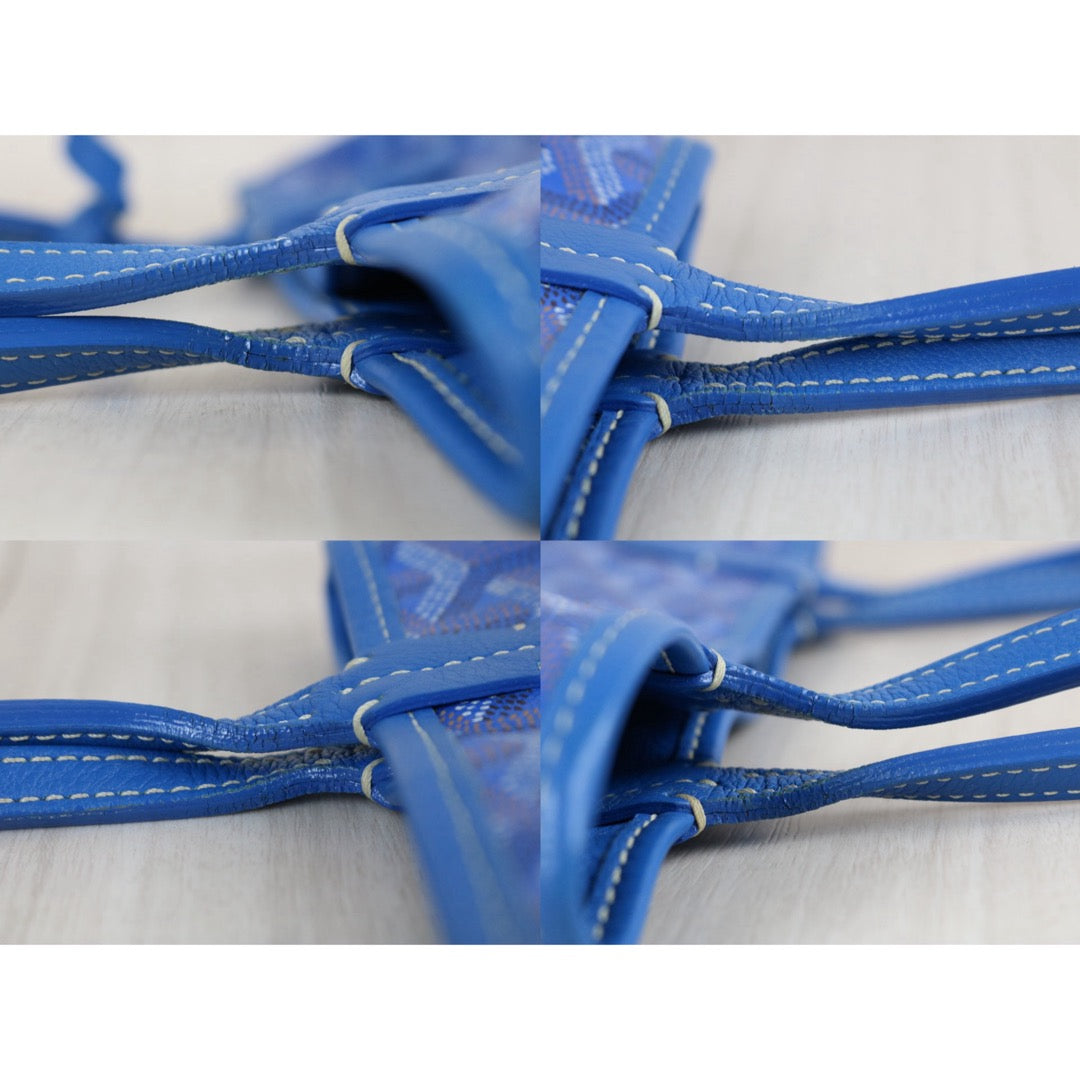Include Entrupy Certificate of Authenticity｜Good ( Rank AB)｜ Goyard Anjou Mini Tote Bag Blue｜X26051706